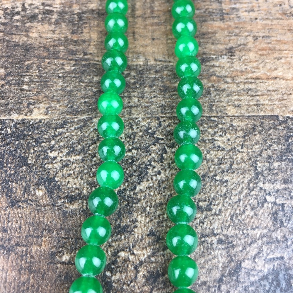 Green Geode Stone Slice Statement Necklace - image 4